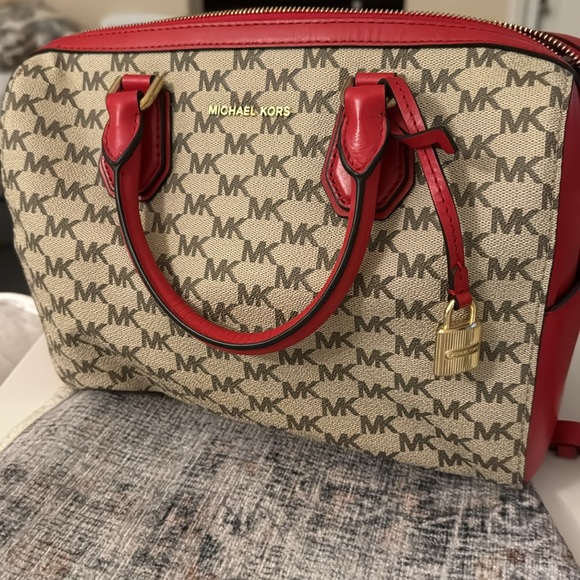 Michael Kors Tan Logo with Red Accents. Never Used. - Picture 3 of 5